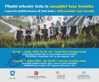 Letni koncert Pihalnega orkestra Izola in Ansambla Saša Avsenika 